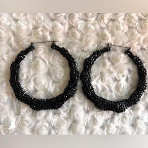 Black Hoop Earrings
